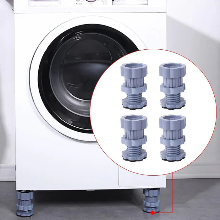 IndiaKART™️ Washing Machine Adjustable Height Footpads (Pack of 4) – Anti-Vibration Pads for Noise Reduction and Appliance Stability