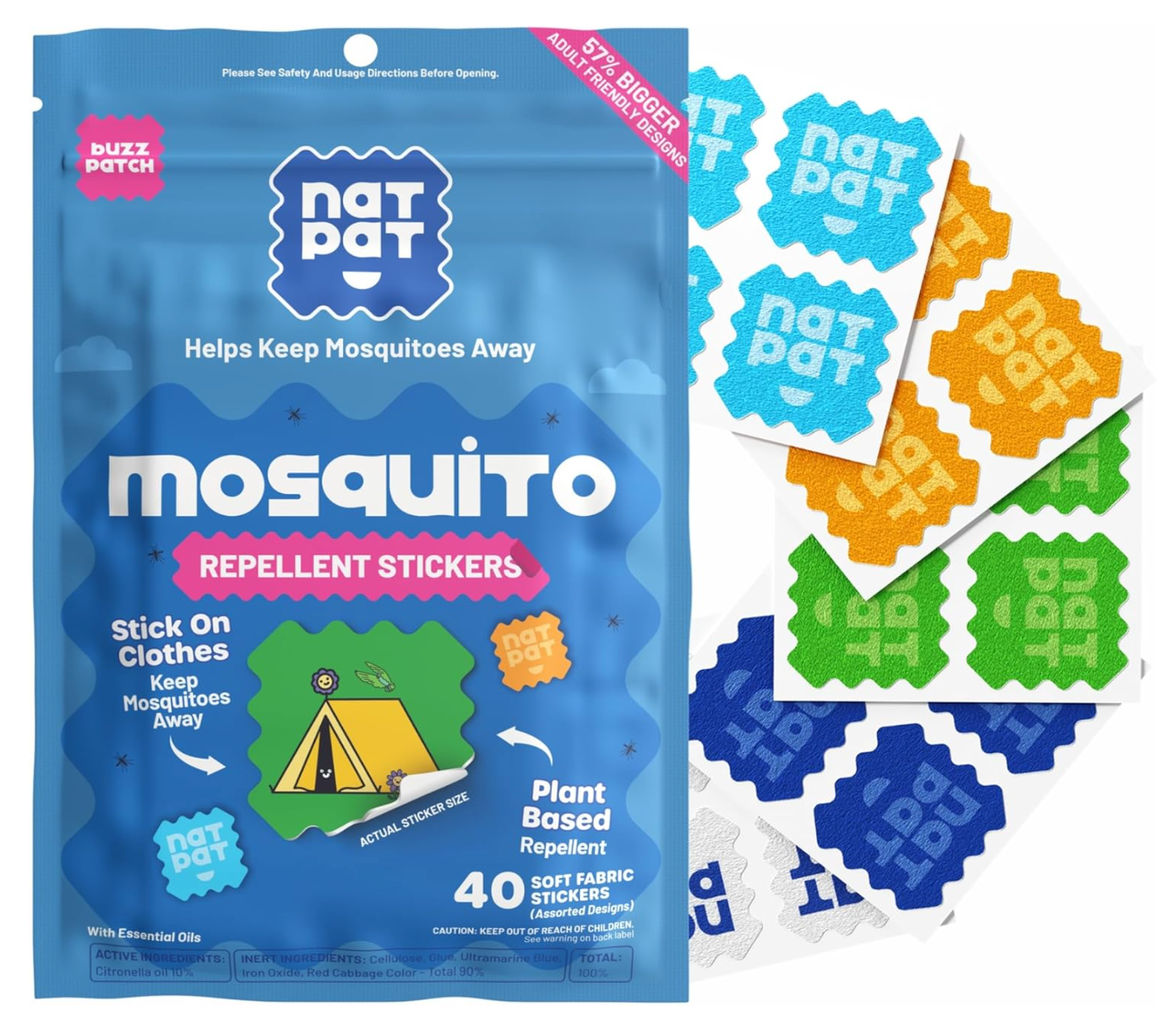 Nat Pat Mosquito Repellent Patches (Pack of 24)